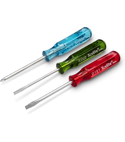 Amazon.com: Xcelite R3323 Steel Slotted Pocket-Clip Screwdriver, 3